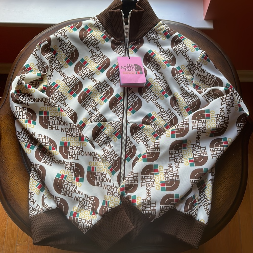 Gucci x The North Face web print technical jersey jacket